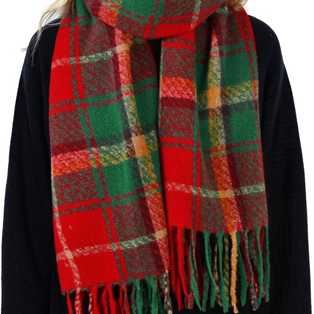 Womens Winter Scarf, Fashion Cashmere Feel Plaid Scarfs for Women, Pashmina Shaw - Picture 9 of 9